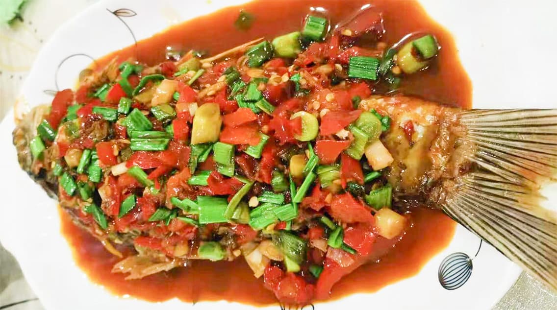 Fish with Sour Cabbage & Chili Pepper